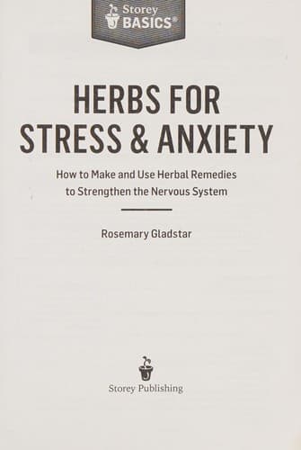 Cover of Herbs for Stress and Anxiety