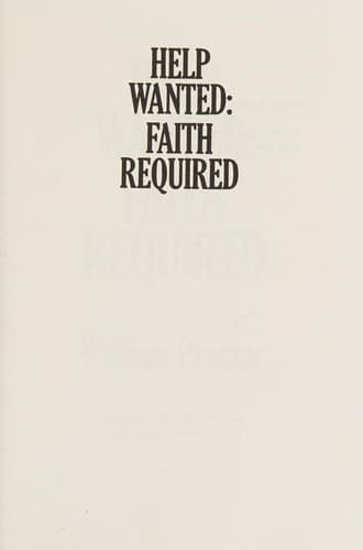 Cover of Help wanted: faith required.