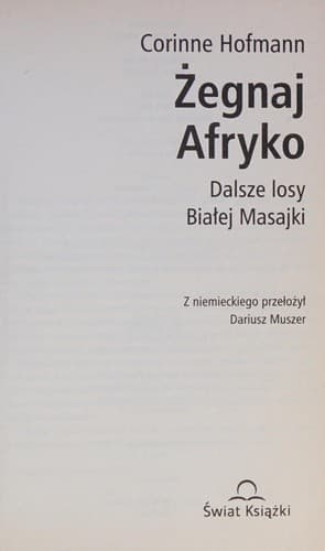 Cover of Żegnaj Afryko