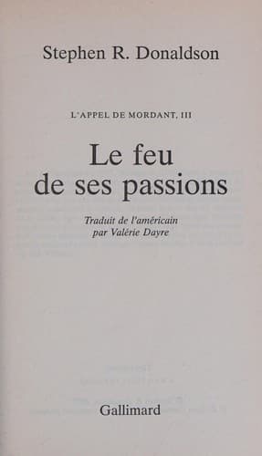 Cover of Le feu de ses passions