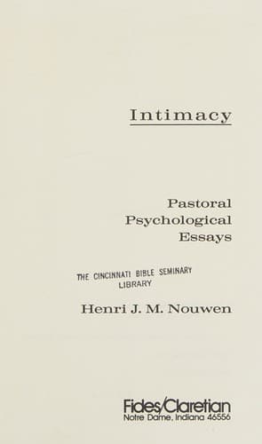 Cover of Intimacy