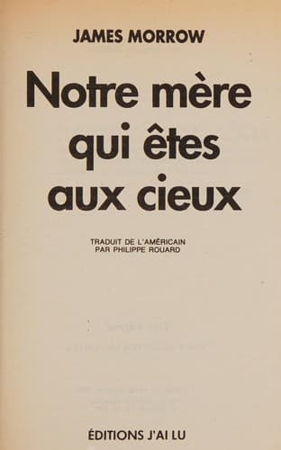Cover of Notre mère qui êtes aux cieux