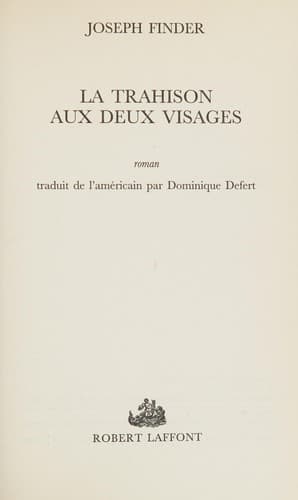 Cover of La Trahison aux deux visages
