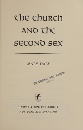 Cover of The church and the second sex