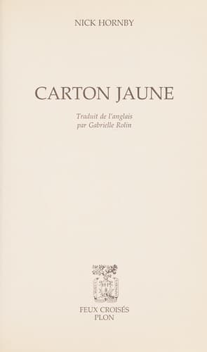 Cover of Carton jaune