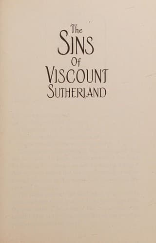 Cover of The sins of Viscount Sutherland