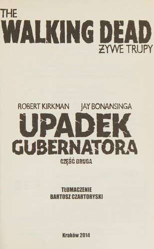 Cover of Upadek gubernatora