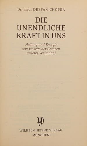 Cover of Die unendliche Kraft in uns
