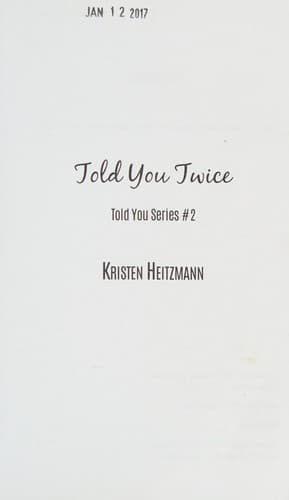Cover of Told you twice