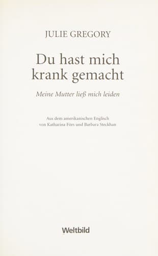 Cover of Du hast mich krank gemacht