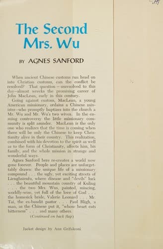 Cover of The second Mrs. Wu