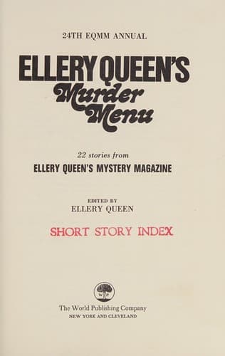 Cover of Ellery Queen's Murder Menu 24th Mystery Annual