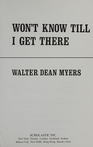 Cover of Won't know till I get there