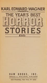 Cover of The Years Best Horror Stories