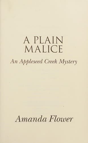 Cover of A plain malice