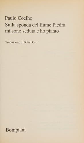 Cover of Sulla sponde del fiume Piedra mi sono seduta e ho pianto
