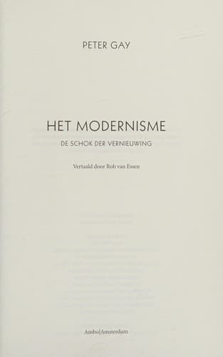 Cover of Het modernisme