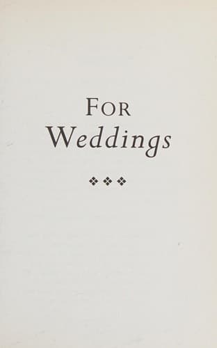 Cover of For weddings and a funeral