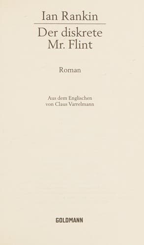 Cover of Der diskrete Mr. Flint