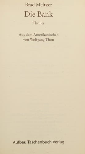 Cover of Die Bank