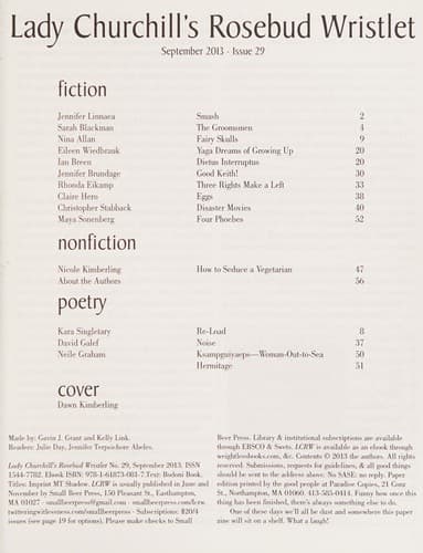 Cover of Lady Churchill's Rosebud Wristlet No. 26