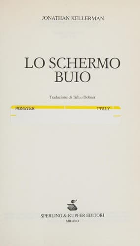 Cover of Lo schermo buio