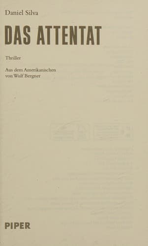 Cover of Das Attentat