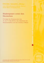 Cover of Shakespeare unter den Deutschen