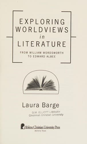 Cover of Exploring worldviews in literature