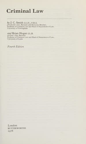Cover of Criminal law