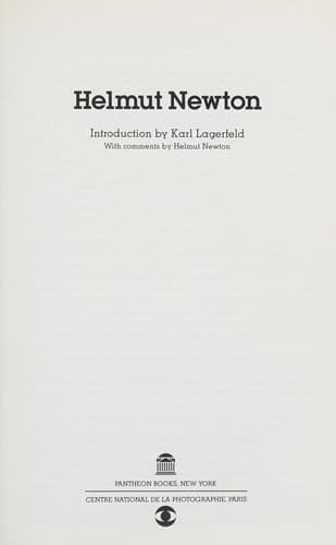 Cover of Helmut Newton