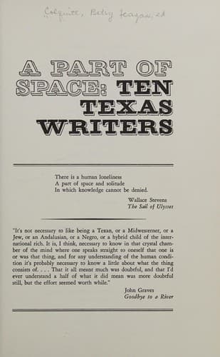 Cover of A Part of space