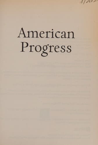Cover of American progress
