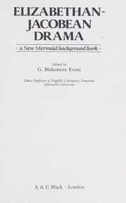 Cover of Elizabethan-Jacobean Drama