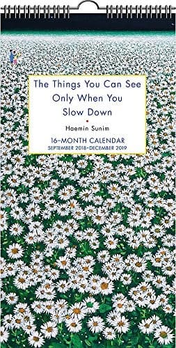 Cover of The Things You Can See Only When You Slow Down 16-Month 2018-2019 Wall Calendar