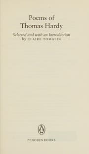 Cover of Poems of Thomas Hardy