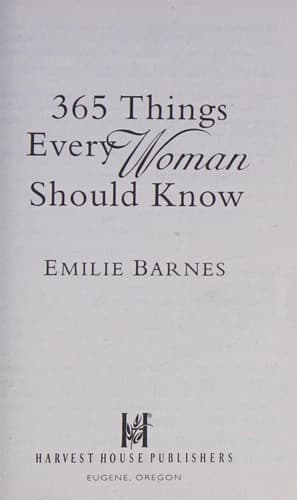 Cover of 365 Things every woman should know