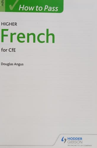Cover of How to Pass Higher French for CfE