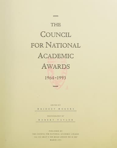 Cover of The Council for National Academic Awards, 1964-1993