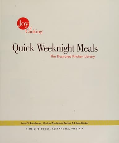 Cover of Quick weeknight meals