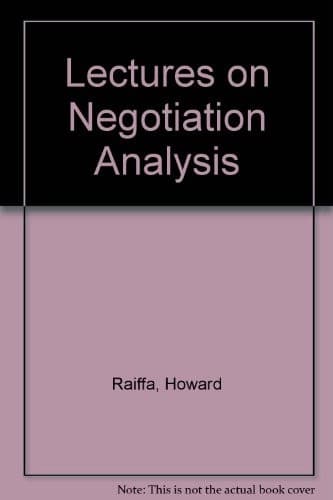 Cover of Lectures on negotiation analysis