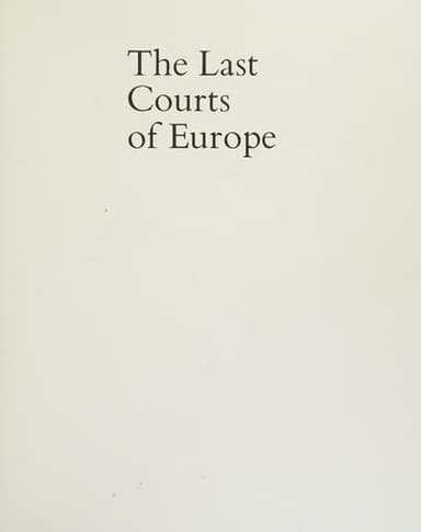 Cover of The Last courts of Europe