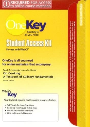 Cover of On Cooking Student Access Kit