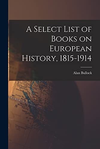 Cover of A select list of books on European history, 1815-1914