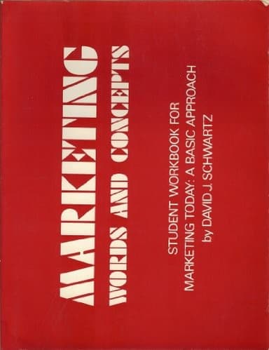 Cover of Marketing words and concepts
