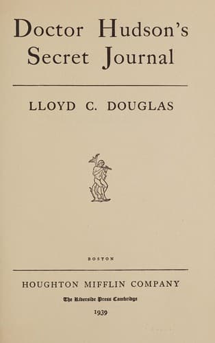 Cover of Doctor Hudson's secret journal