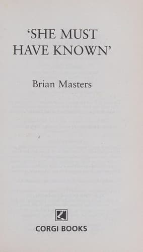 Cover of She Must Have Known