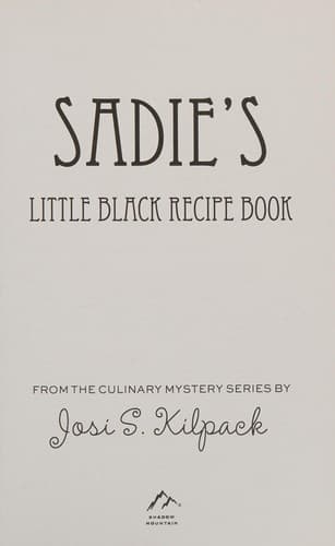 Cover of Sadie's little black recipe book