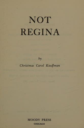 Cover of Not Regina