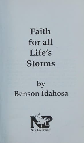 Cover of Faith for all life's storms